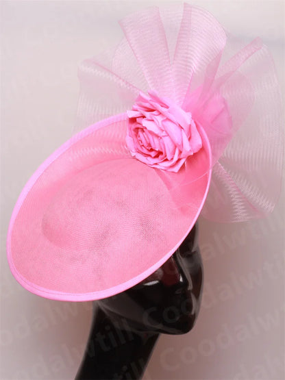 Chic Navy Fascinators Hat For Women Elegant Royal Ascot Millinery