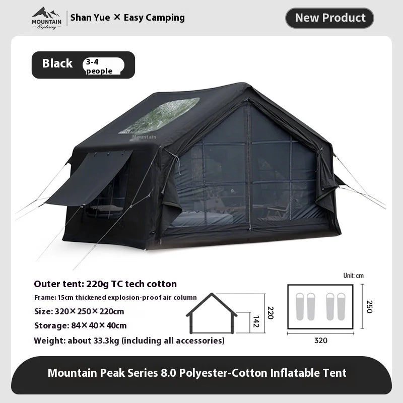 SHANYUE Camping Thickened Two-bedroom and One-living Room