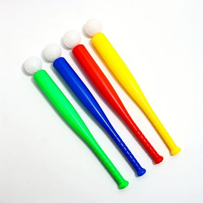 2/4pcs Lightweight Plastic Baseball Bat with Ball Set
