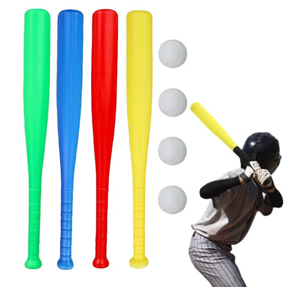 2/4pcs Lightweight Plastic Baseball Bat with Ball Set
