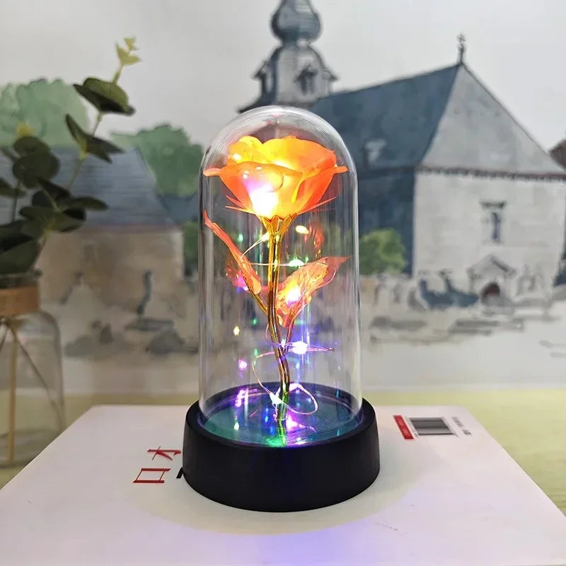Rose Light Beautiful Realistic Looking Night Light Rose