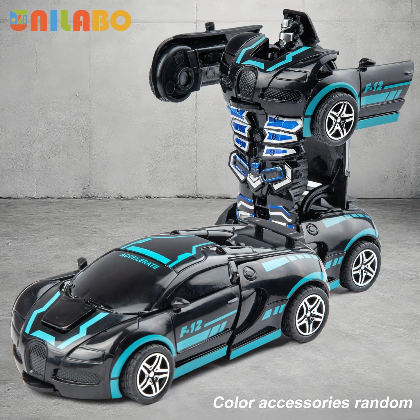 Transformable Robot Sports Car Toys, No Batteries, Educational Kids Gift,