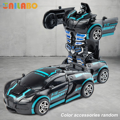 Transformable Robot Sports Car Toys, No Batteries, Educational Kids Gift,