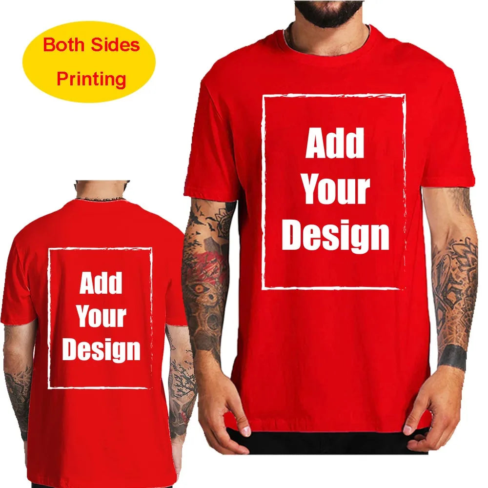 Custom T Shirt for Men Front Back Print