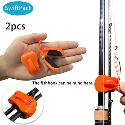 2pcs Quick-Attach Fishing Rod Clip - Tool-Free 1-Hand Holder