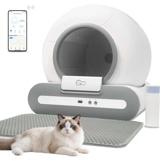 DOEL 65L Self-Cleaning Cat Litter Box App Control, ONLY Supports 2.4G WiFi