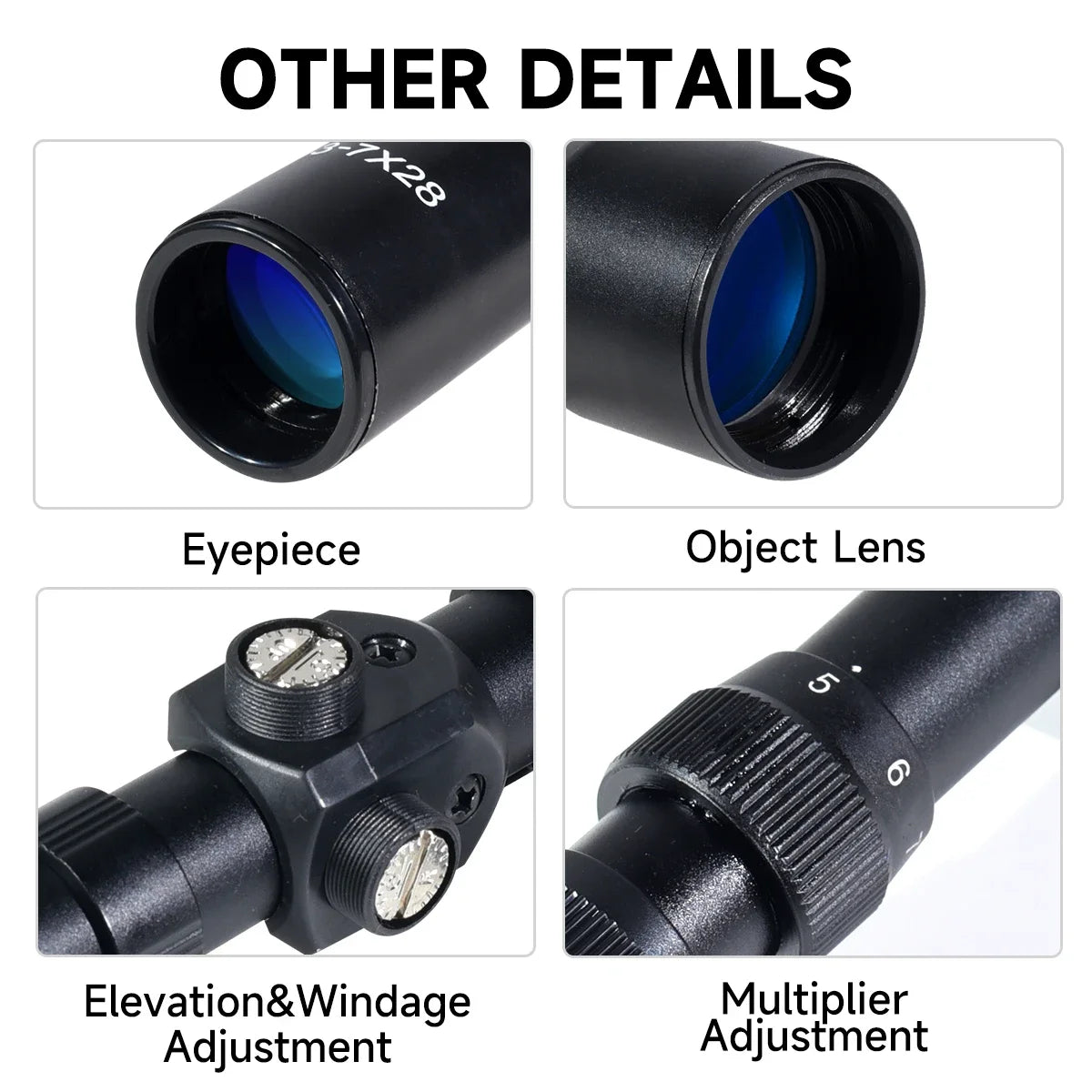 4x20/4x28/3-7x20/3-7x28 Optics Sight  Hunting Rifle Scope