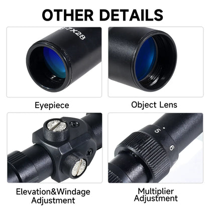 4x20/4x28/3-7x20/3-7x28 Optics Sight  Hunting Rifle Scope