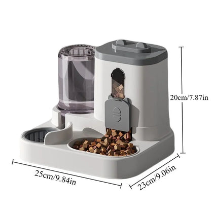 Cat Bowl Automatic Feeder with Spill Proof Design with Water