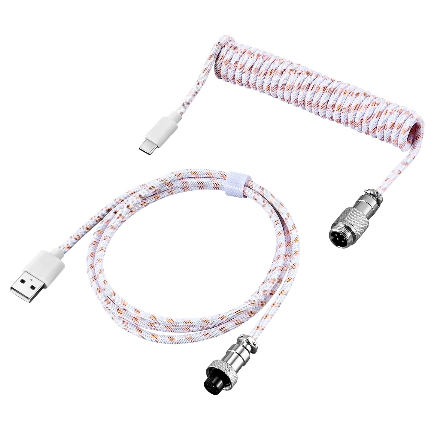 Coiled Keyboard Cable Type C To USB-A Mechanical Keyboard