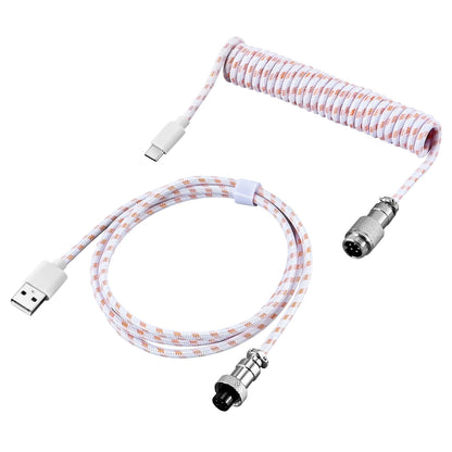 Coiled Keyboard Cable Type C To USB-A Mechanical Keyboard