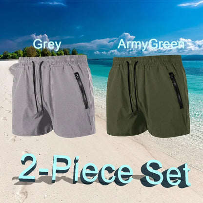 Men's Soild Color Swim Shorts Summer