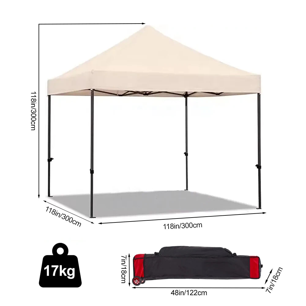 3x3m Pop Up Canopy Tent Instant Setup Large Waterproof