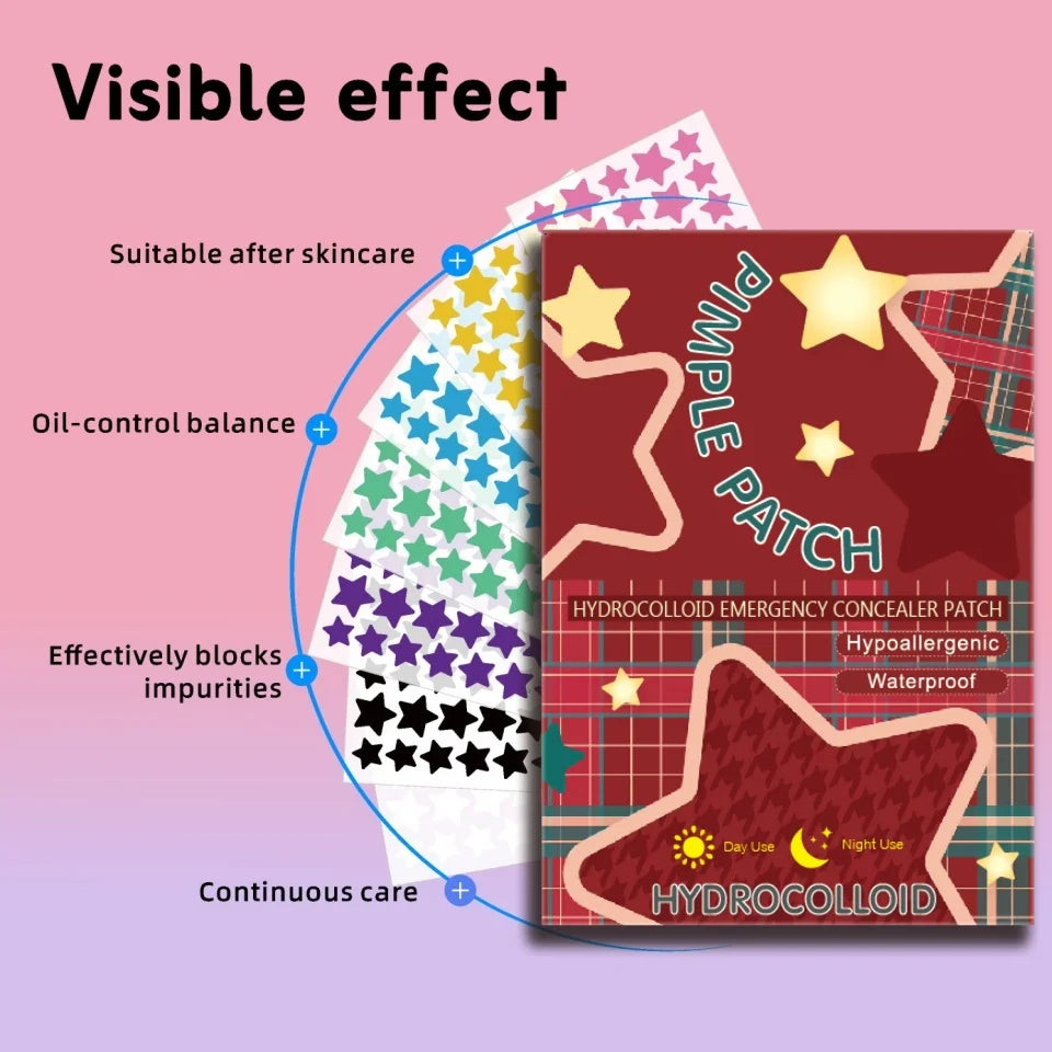 40pcs pieces of multi-color star acne patches, .