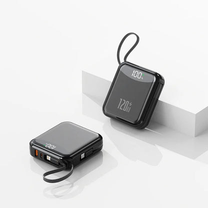 Mini Power Bank 120W Fast Charging Spare Battery Built