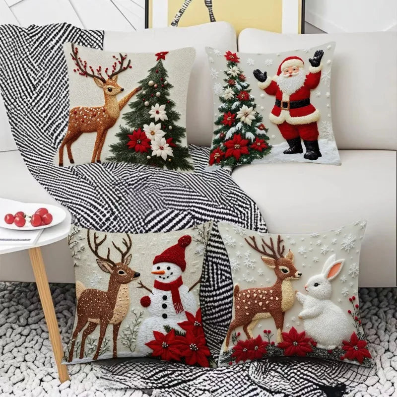 Home Decoration Rich Styles Christmas Throw Pillowcase Sofa