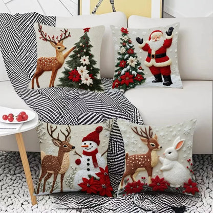 Home Decoration Rich Styles Christmas Throw Pillowcase Sofa