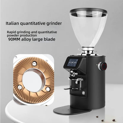 CAFOVO G490F 90mm Titanium Flat Burr Coffee Grinder Touch Screen 600W
