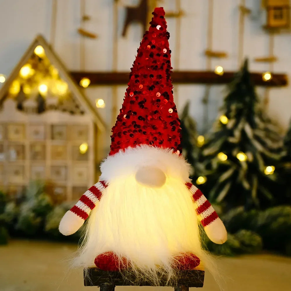 1~2pcs Gnome Christmas Decorations 30cm Light Up
