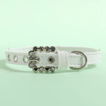 Luxury Cat Puppy Pearl Necklace Rhinestone Collar for Cats