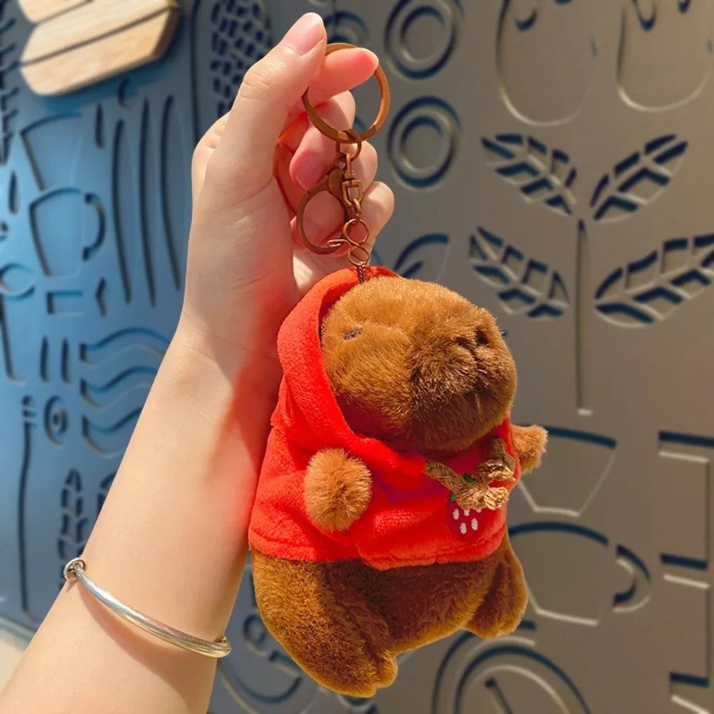 Cute Capybara Plush Toy Hoodie with Wings Simulation Doll