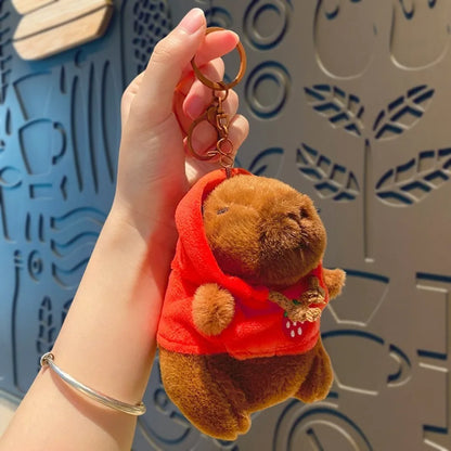 Cute Capybara Plush Toy Hoodie with Wings Simulation Doll