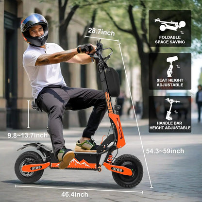 GT08 Electric Scooter 5600W Dual Motor 60V27AH