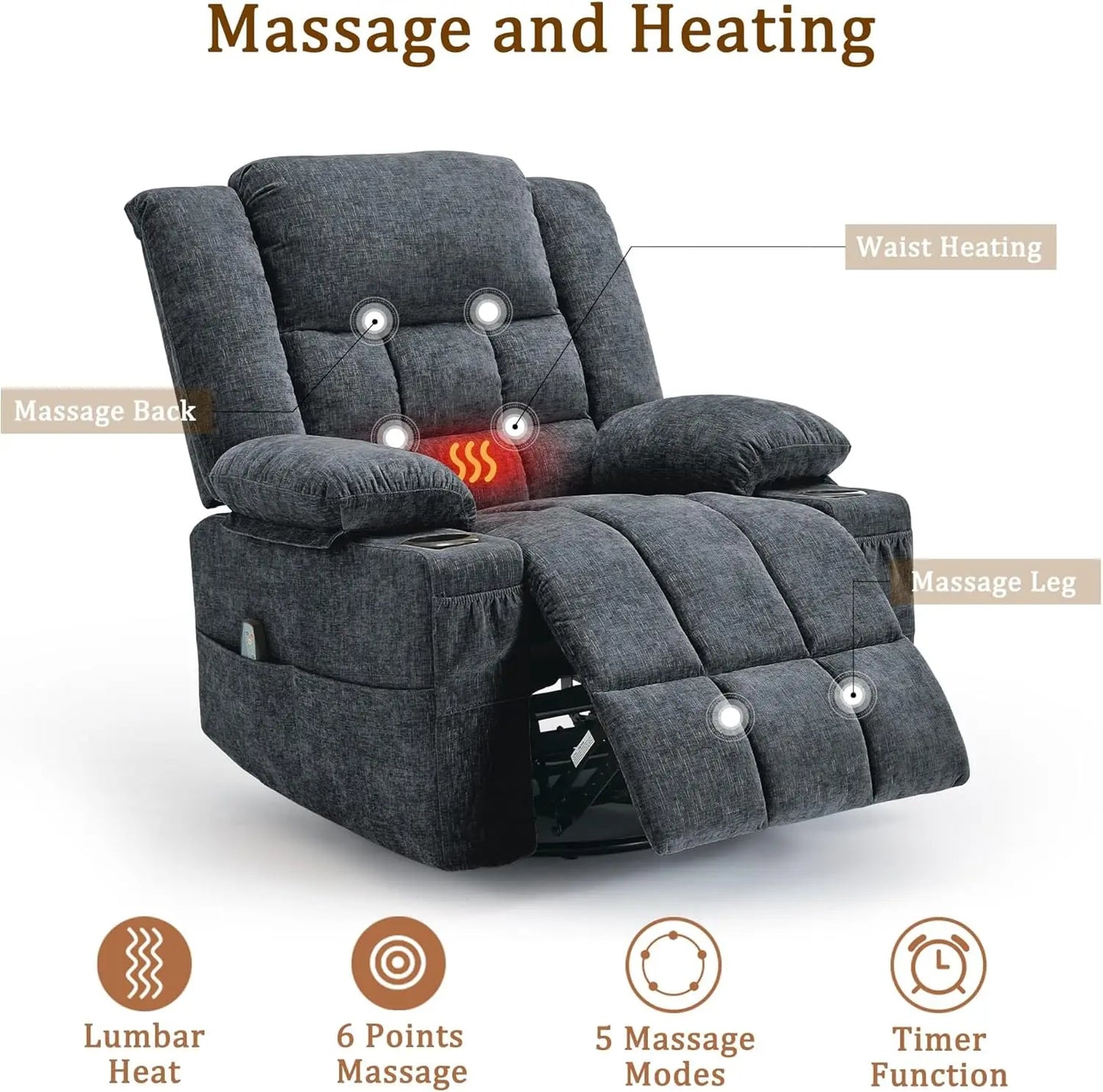 360 ° rotating rocking chair, baby gliding chair
