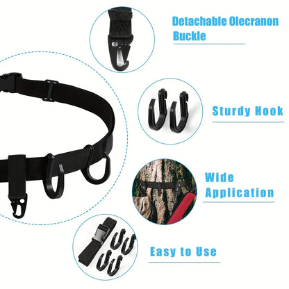 Treestand Strap Gear Hangers with Large Hooks,