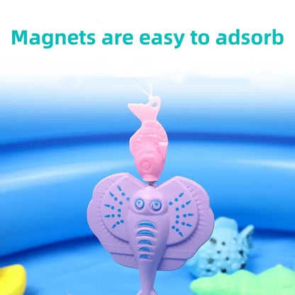 Inflatable fish pond children's magnetic fishing toy pool