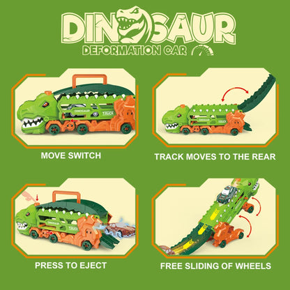 Transport Dinosaur Truck with Foldable Sliding Race