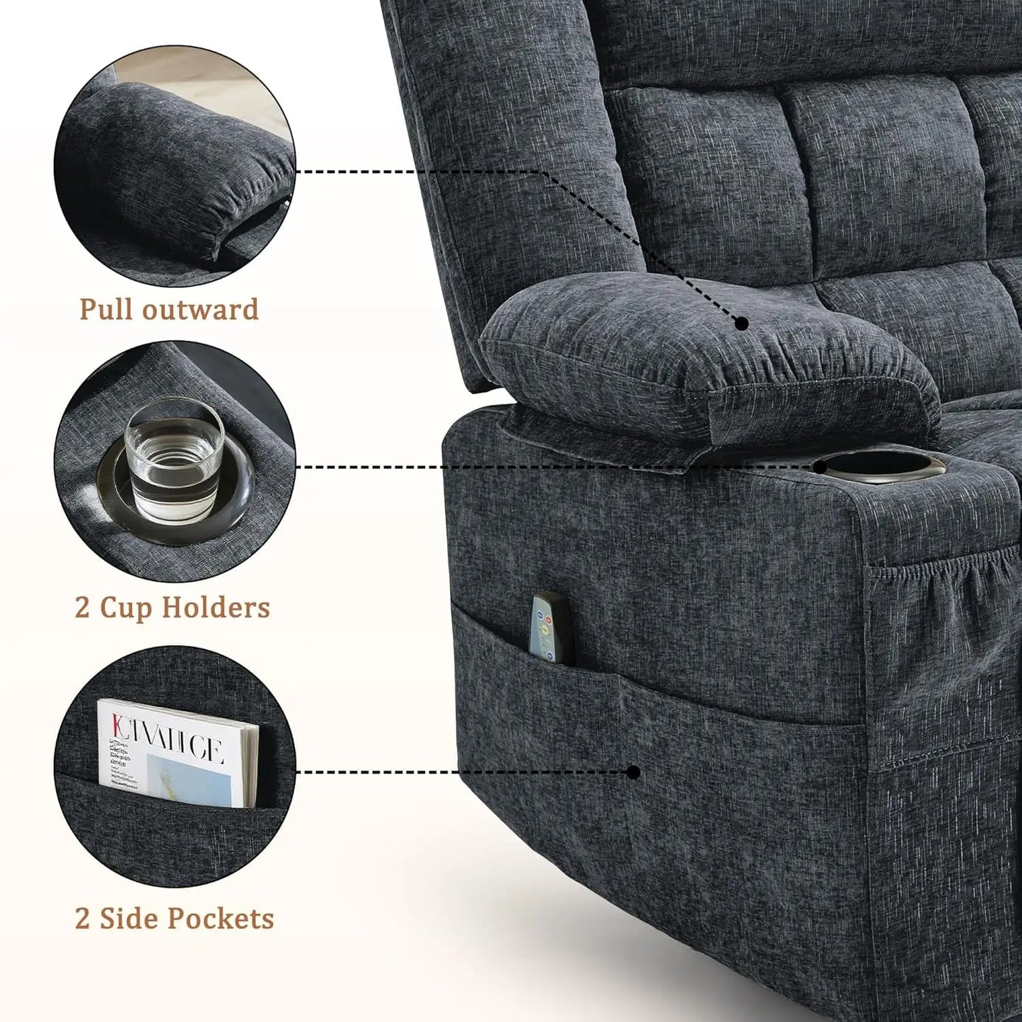360 ° rotating rocking chair, baby gliding chair