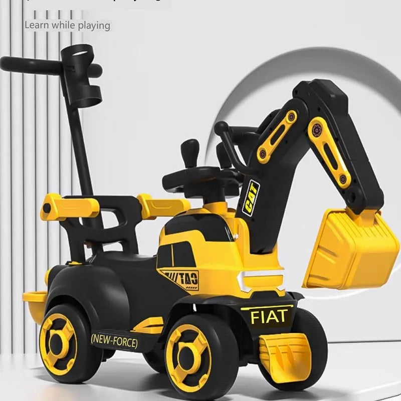 Children Excavator Digging Can Sit To Ride Roller Coasters