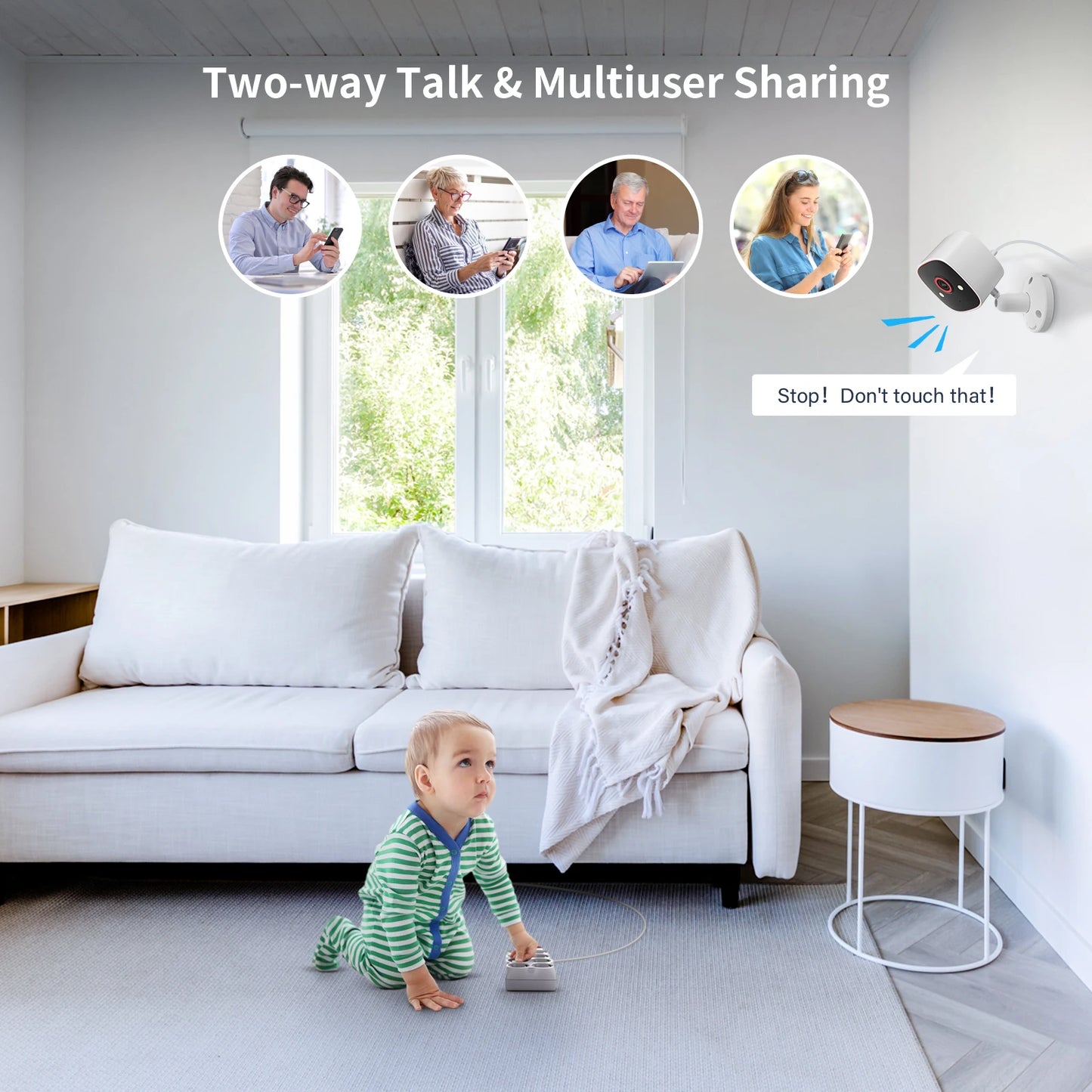 Jennov Outdoor/Indoor Security Cameras 2K HD Wireless WiFi