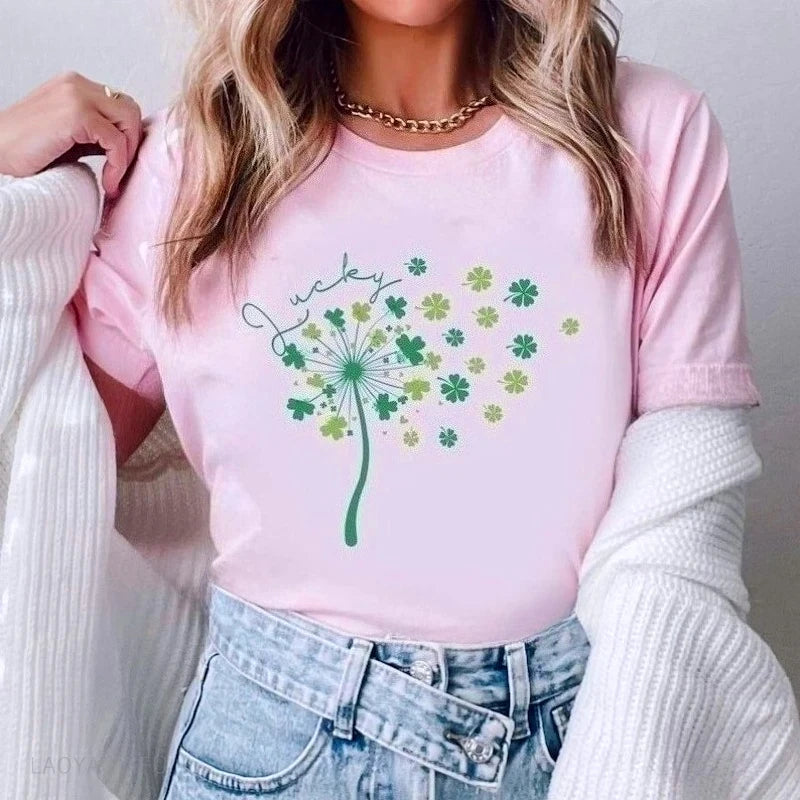 St Patricks Day Dandelion Sweatshirt Dandelion Shamrock