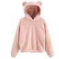 Winter Korean Fashion Bear Ears Cute Loose Hoodi\y