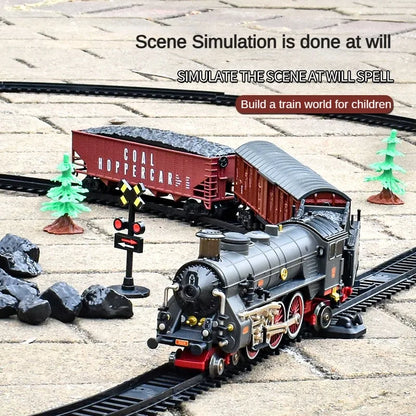 Add Water and Spray Smoke Train Model Steam Locomotive Alloy