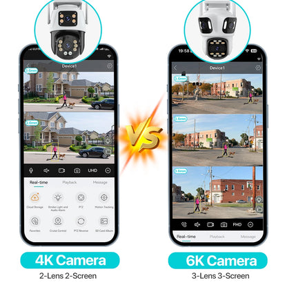 Three Lens PTZ IP Camera Outdoor