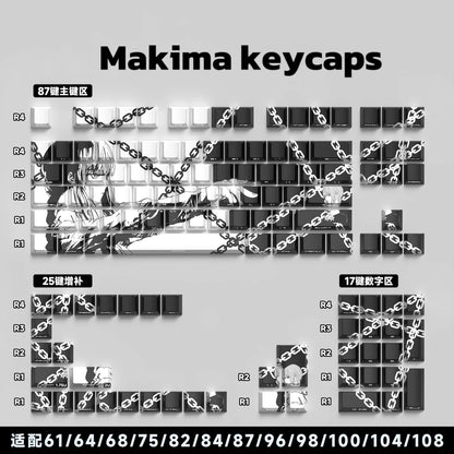 Makima Anime Keycaps Cartoon 129 Keys PBT Keycap Chreey Keycaps