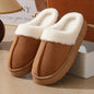 Women's plush slippers winter outdoor, thick sole