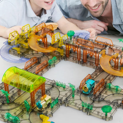 Electric train tracks Toys Splicing Track Trains Transparent