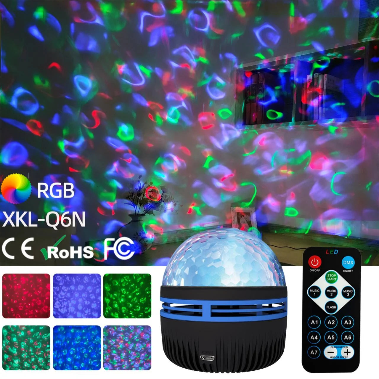 USB Galaxy Projector Aurora 5V Night Light 360° Rotating