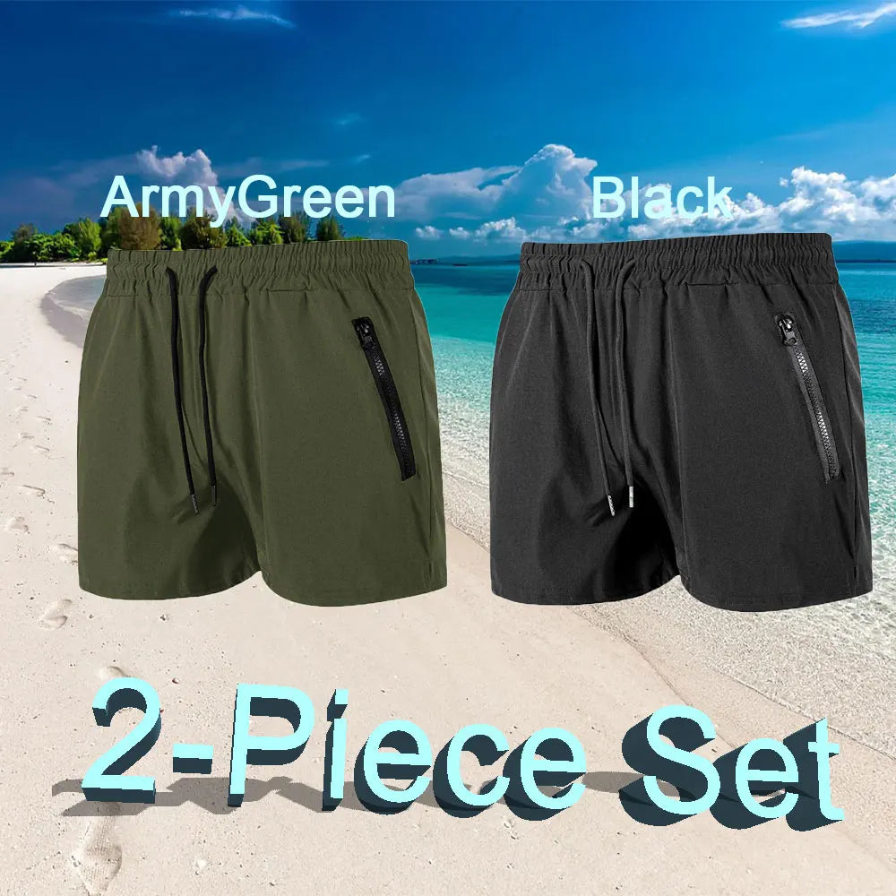 Men's Soild Color Swim Shorts Summer