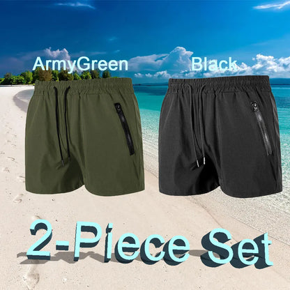 Men's Soild Color Swim Shorts Summer