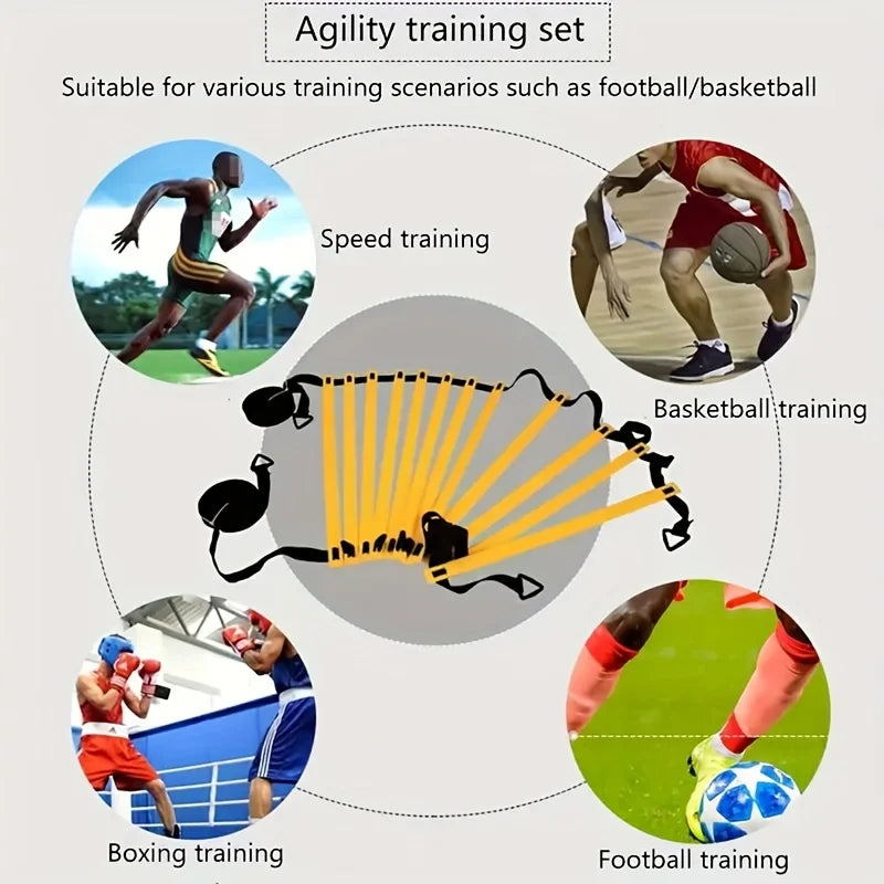 1 Set Soccer Training Agility Ladder , Spikes, Obstacles