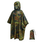Man Military Impermeable Zipper Camo Raincoat