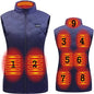 Women 9-zone dual switch Heating Vest Autumn and Winter Cotton