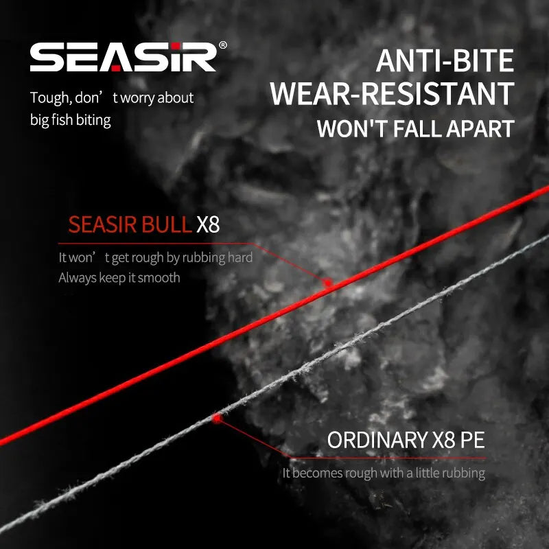 Seasir RedBull 8 Braided Pe Fishing Line 150M 0.8-5.0