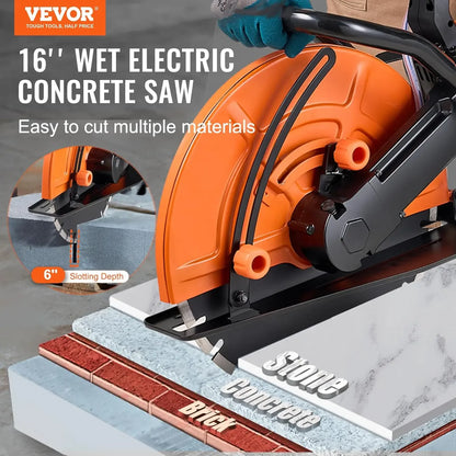 Electric Concrete Saw, 16 in, 3200 W 15 A Motor Circular Saw Cutter