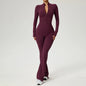 TRY TO BN Sports Yoga Jumpsuit Long Sleeves Zipper